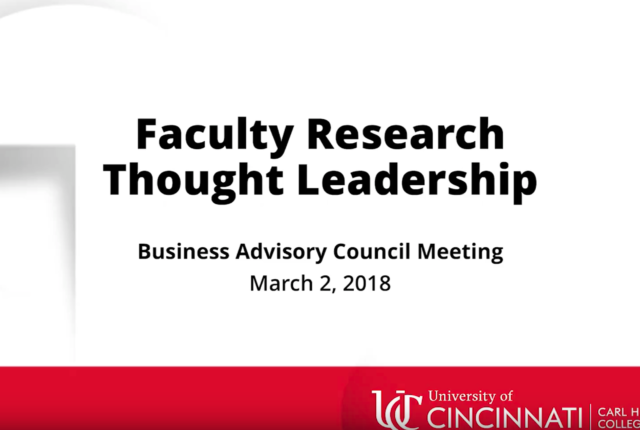 Lindner Research Scholars Share Cutting-Edge Research with Top Global Executives